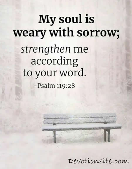 Encouraging Bible Verse:- Psalm 119:28